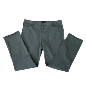 Bandolino Amy Women’s Straight Leg High Rise Green Jeans Size 16